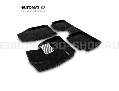 Текстильные 3D коврики Euromat3D Lux в салон для Hyundai Elantra (2011-2015) № EM3D-002701