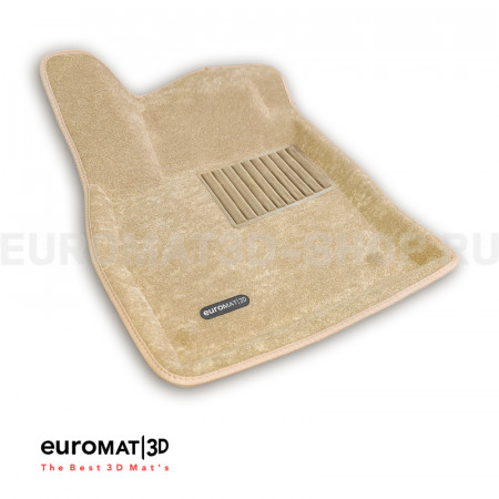 Текстильные 3D коврики Euromat3D Business в салон для Volkswagen Golf 7 (2013-2019) № EMC3D-004507T Бежевые