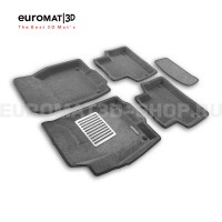 Текстильные 3D коврики Euromat3D Lux в салон для Land Rover Range Rover Evoque (2011-2018) № EM3D-003103G Серые