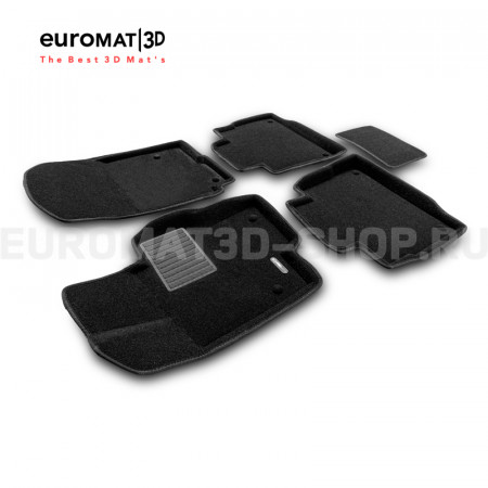 Текстильные 3D коврики Euromat3D Business в салон для Mercedes GLE-Class (W167) (2019-) № EMC3D-003509