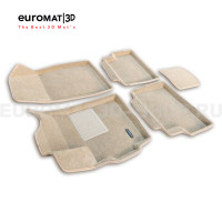 Текстильные 3D коврики Euromat3D Business в салон для Omoda C5 (2022-2025) № EMC3D-001460T Бежевые